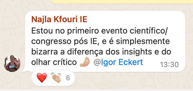 Depoimento de aluno do Interpretando Evidência
